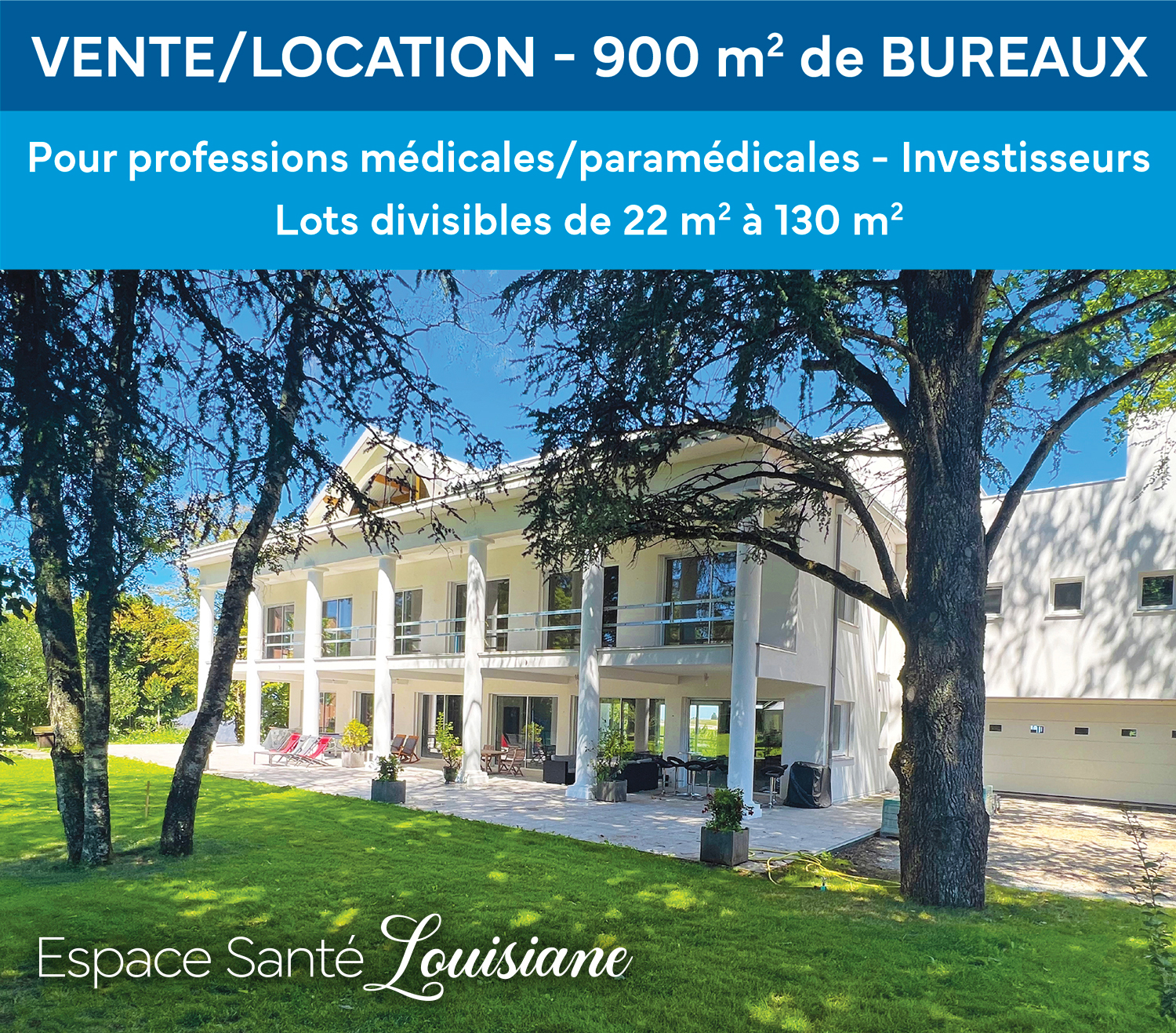 espace santé louisiane vente location pour professions médicales paramédicales investisseurs 12160 baraqueville